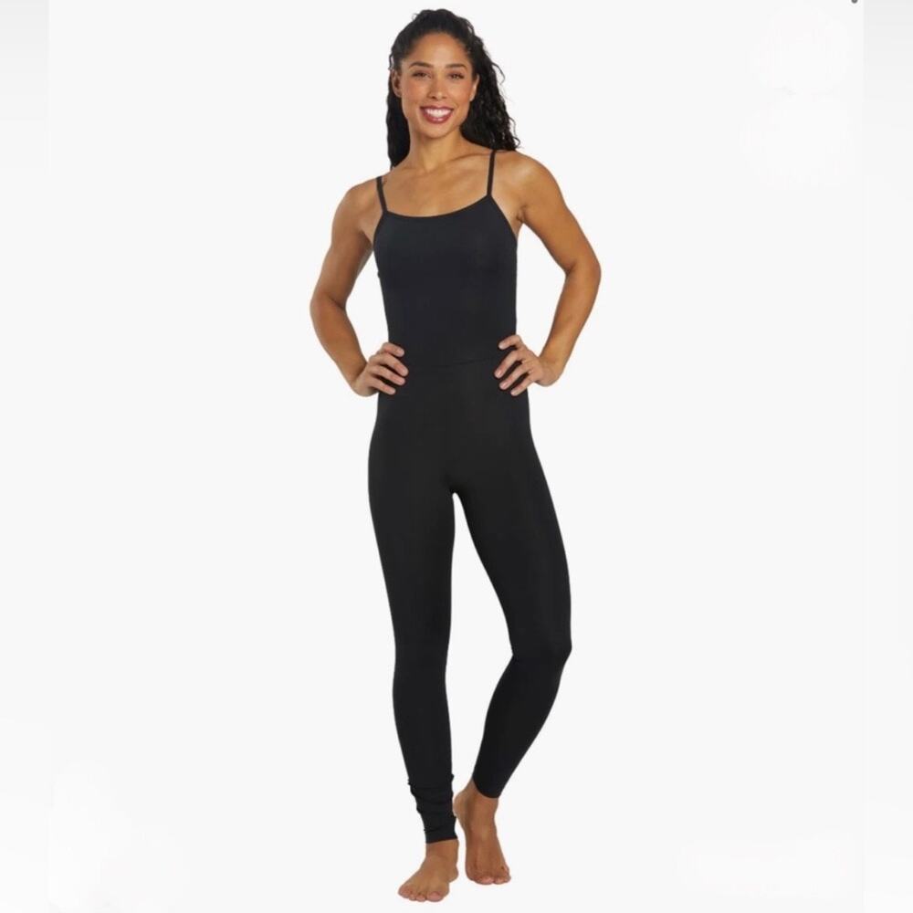 GIRLFRIEND COLLECTIVE Cami Unitard Jumpsuit Black XS